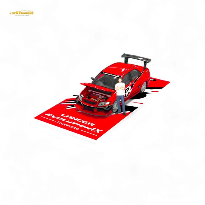 TimeMicro Mitsubishi Lancer EVO 9th Gen - Openable Hood & Figure - With Container 1:64 - for just $44.99! 