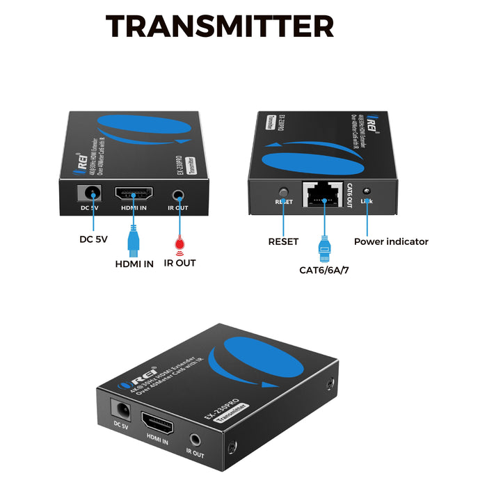 4K HDMI Extender Over CAT6/7 RJ45 4K@30Hz Up To 130 Ft & 1080p Up To 230 Ft (EX-230PRO) - Just $55.99! Shop now at Retro Gaming of Denver