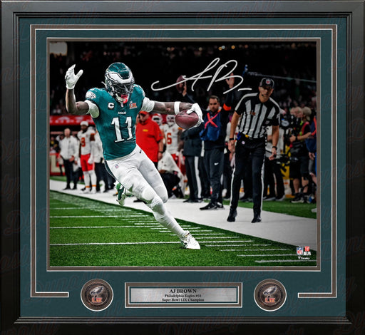 AJ Brown Super Bowl LIX Action Philadelphia Eagles Autographed 16" x 20" Framed Football Photo - for just $399.99! 