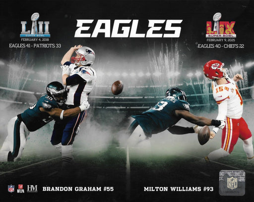 Brandon Graham & Milton Williams Super Bowl Sacks Philadelphia Eagles 8" x 10" Collage Photo - for just $9.99! 
