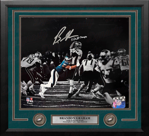 Brandon Graham Strip-Sack Philadelphia Eagles Autographed 16x20 Framed Blackout Photo - SB Champs - for just $249.99! 