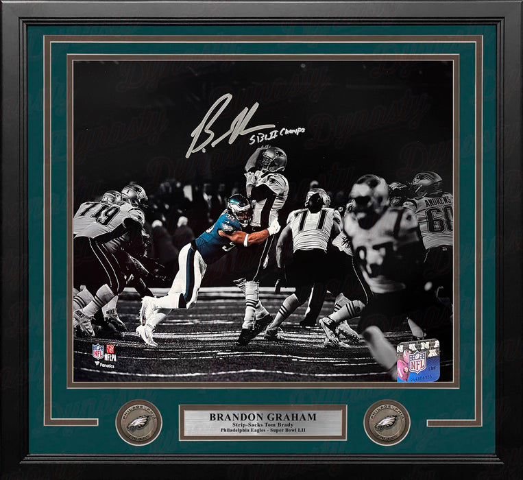 Brandon Graham Strip-Sack Philadelphia Eagles Autographed 16x20 Framed Blackout Photo - SB Champs - for just $249.99! 