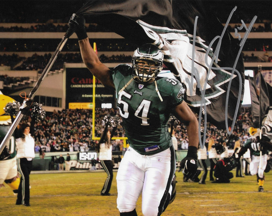 Jeremiah Trotter, Sr. Flag Philadelphia Eagles Autographed 11" x 14" Football Photo - for just $49.99! 