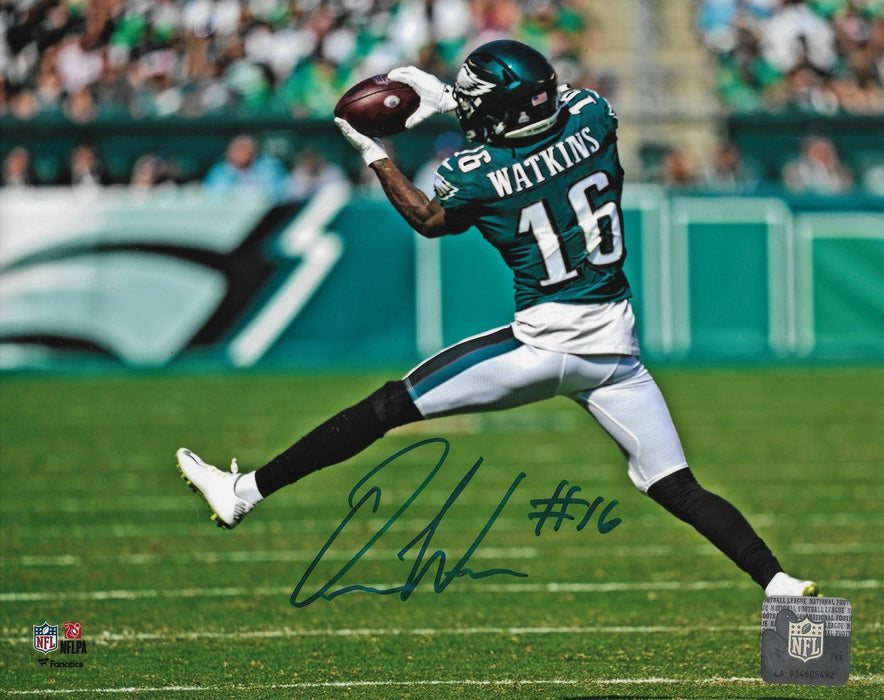 Quez Watkins Catch Philadelphia Eagles Autographed 11" x 14" Football Photo - for just $39.99! 