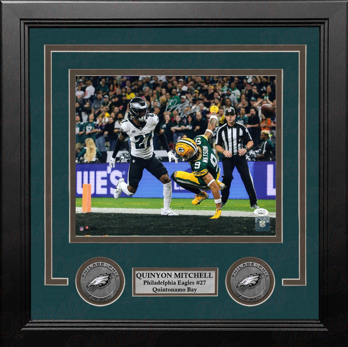 Quinyon Mitchell in Action Philadelphia Eagles Autographed 8" x 10" Framed Photo - for just $159.99! 
