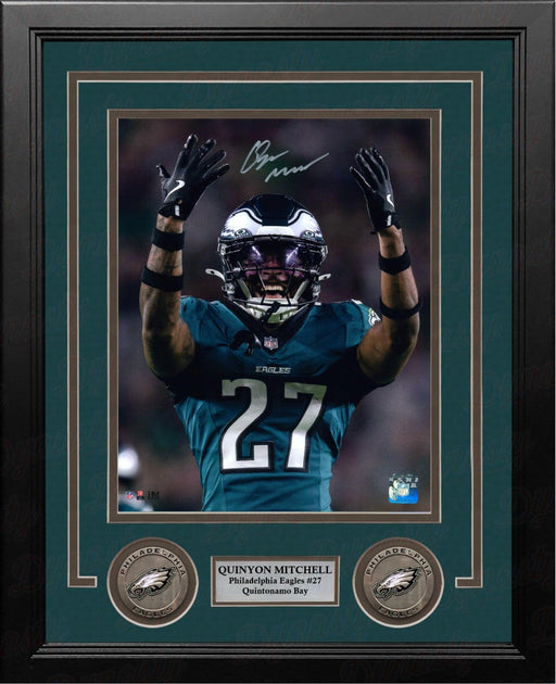 Quinyon Mitchell Celebration Philadelphia Eagles Autographed 8" x 10" Framed Photo - for just $149.99! 