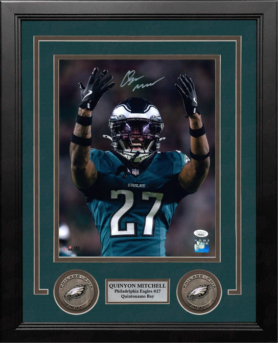 Quinyon Mitchell Celebration Philadelphia Eagles Autographed 8" x 10" Framed Photo - for just $159.99! 