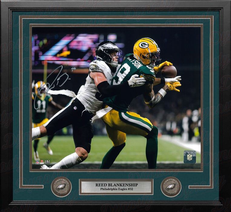 Reed Blankenship v. Packers Philadelphia Eagles Autographed 11" x 14" Framed Football Photo - for just $139.99! 