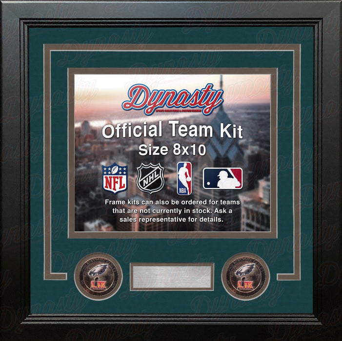 Philadelphia Eagles Super Bowl LIX Champions Custom NFL Football 8x10 Picture Frame Kit (3 Colors) - for just $36.99! 