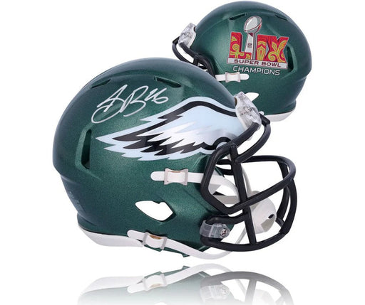 Saquon Barkley Philadelphia Eagles Autographed Super Bowl LIX Champions Football Mini-Helmet - for just $499.99! 