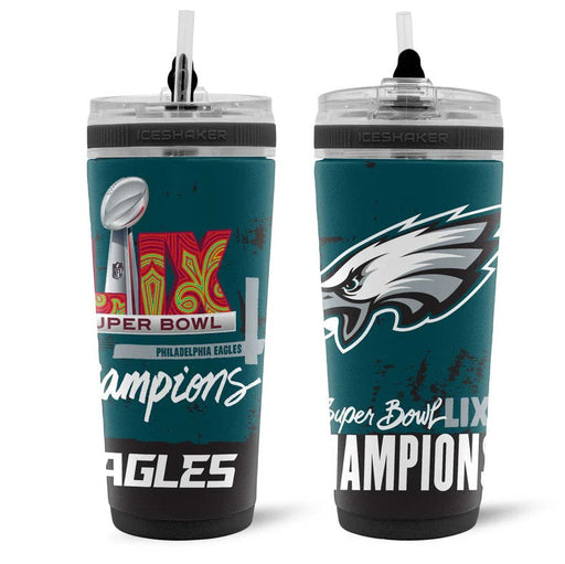 Philadelphia Eagles Super Bowl LIX Champions 26 oz Stainless Steel Ice Shaker Bottle - for just $44.99! 