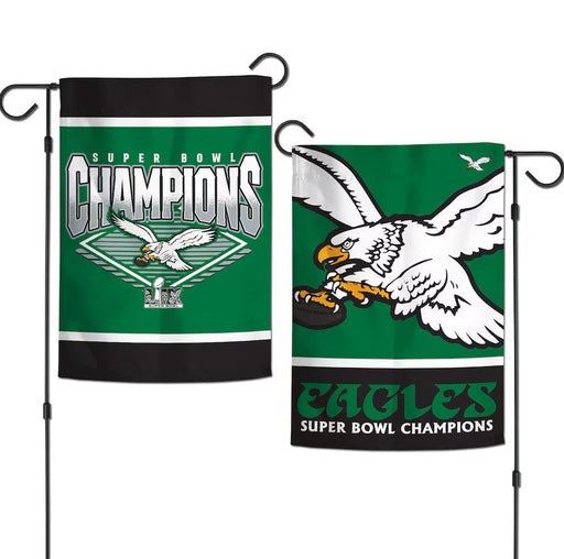 Philadelphia Eagles Super Bowl LIX Champions 12.5" x 18" Throwback Garden Flag - for just $19.99! 