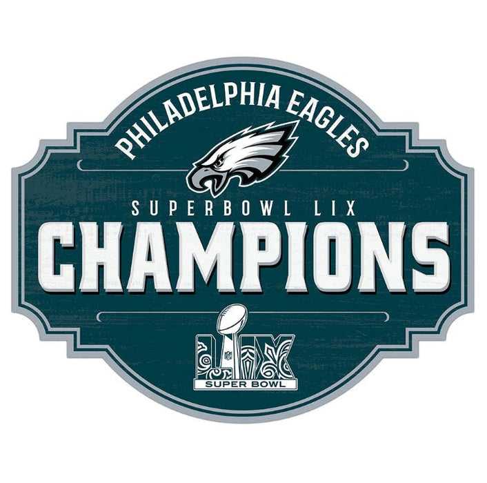 Philadelphia Eagles Super Bowl LIX Champions 12" Tavern Wood Sign - for just $24.99! 
