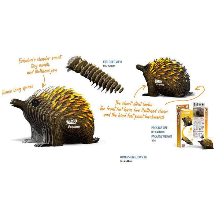 Echidna 3D Cardboard Model Kit Eugy - for just $11.99! 
