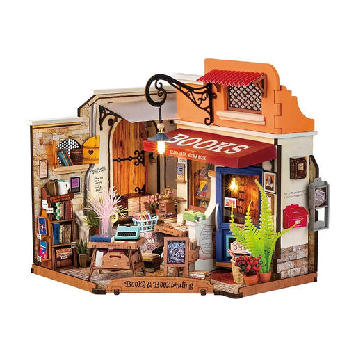 Rolife - Corner Bookstore, DIY Miniature House Kit - for just $43.99! 