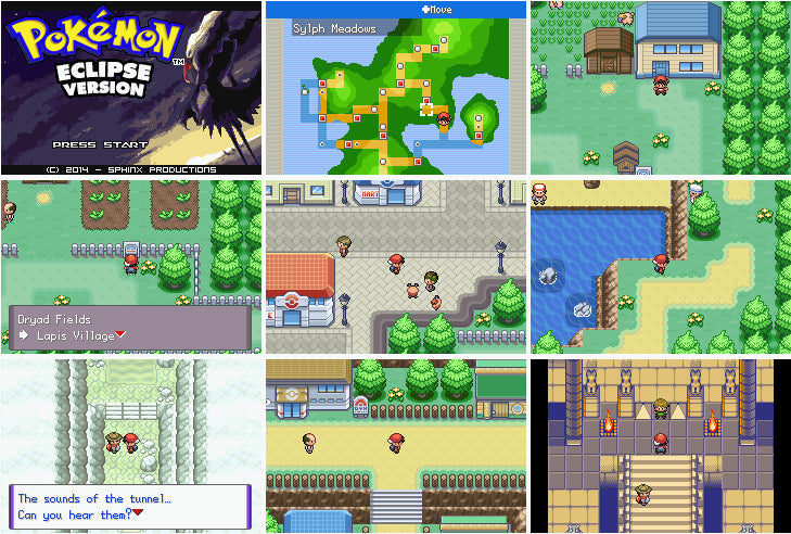 Pokemon Eclipse GBA ROM Hack Video Game Custom Gameboy Advance - for just $18.49! 