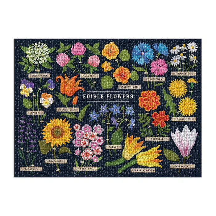 Edible Flowers 1000 Piece Jigsaw Puzzle Galison - for just $19.99! 