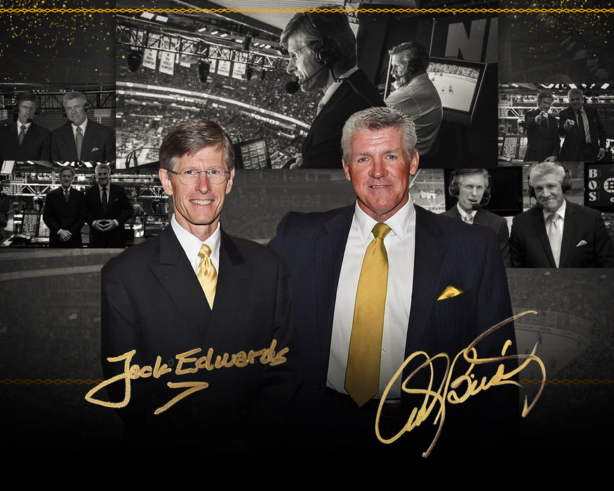 Jack Edwards & Andy Brickley Boston Bruins Autographed 8" x 10" Collage Hockey Photo - for just $29.99! 