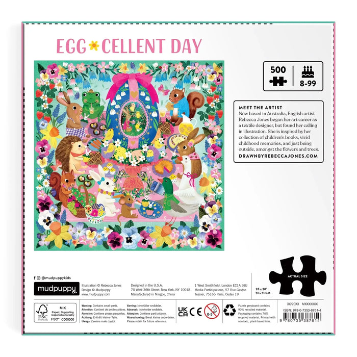 Egg-cellent Day 500 Piece Jigsaw Puzzle Mudpuppy - for just $17.99! 