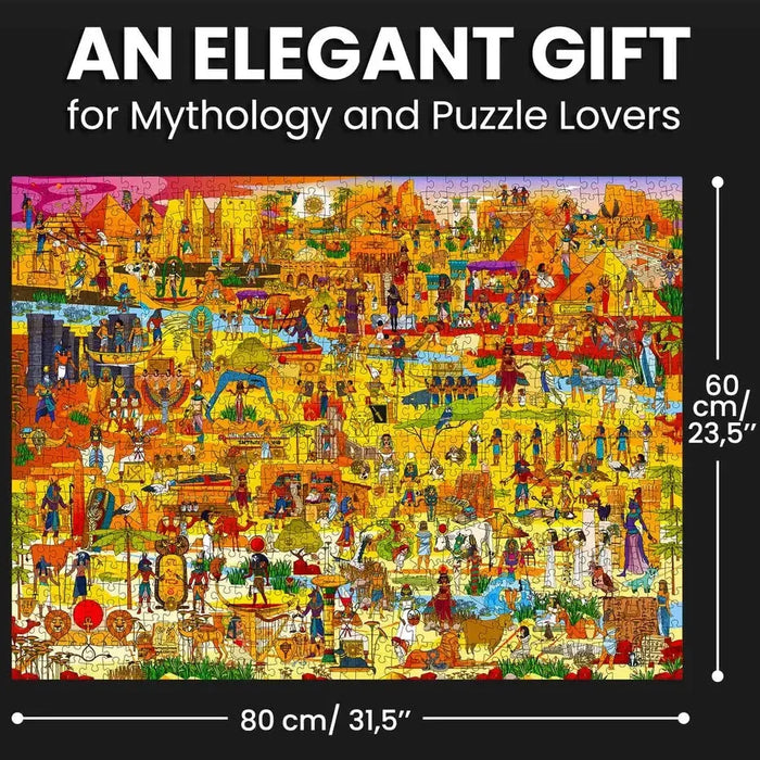 Egyptian Gods "Seek & See" 1000 Piece Jigsaw Puzzle Quokka - for just $24.99! 