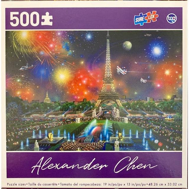 Eiffel Tower by Alexander Chen 500 Piece Jigsaw Puzzle Sure Lox - for just $14.99! 