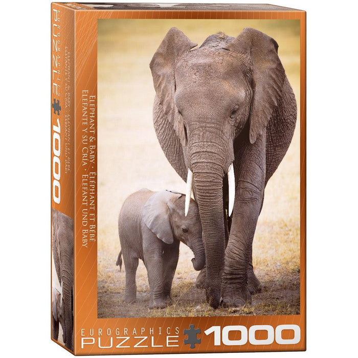 Elephant & Baby 1000 Piece Jigsaw Puzzle Eurographics - for just $21.99! 