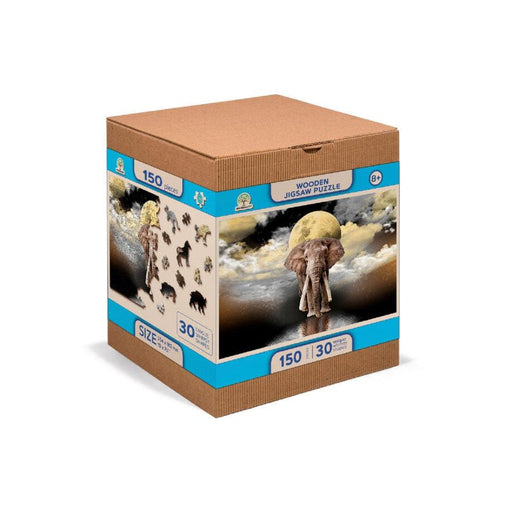 Elephant Dreams 150 Piece Wood Jigsaw Puzzle Wooden City - for just $19.99! 