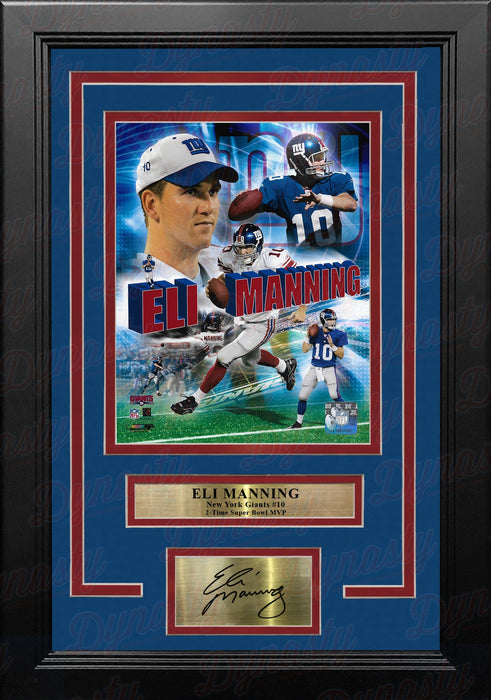 Eli Manning New York Giants 8" x 10" Framed Football Collage Photo with Engraved Autograph - for just $79.99! 