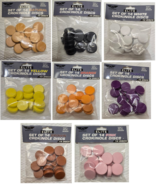 ELITE 14 Count Crokinole Discs (Choose from 10 colors) + Scoring Peg - for just $9.95! 