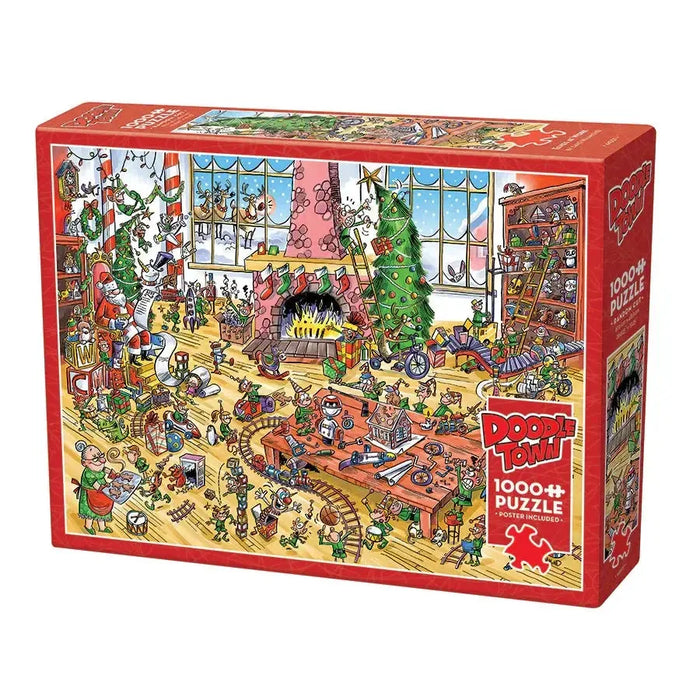 Elves at Work Doodle Town 1000 Piece Jigsaw Puzzle Cobble Hill - for just $19.99! 