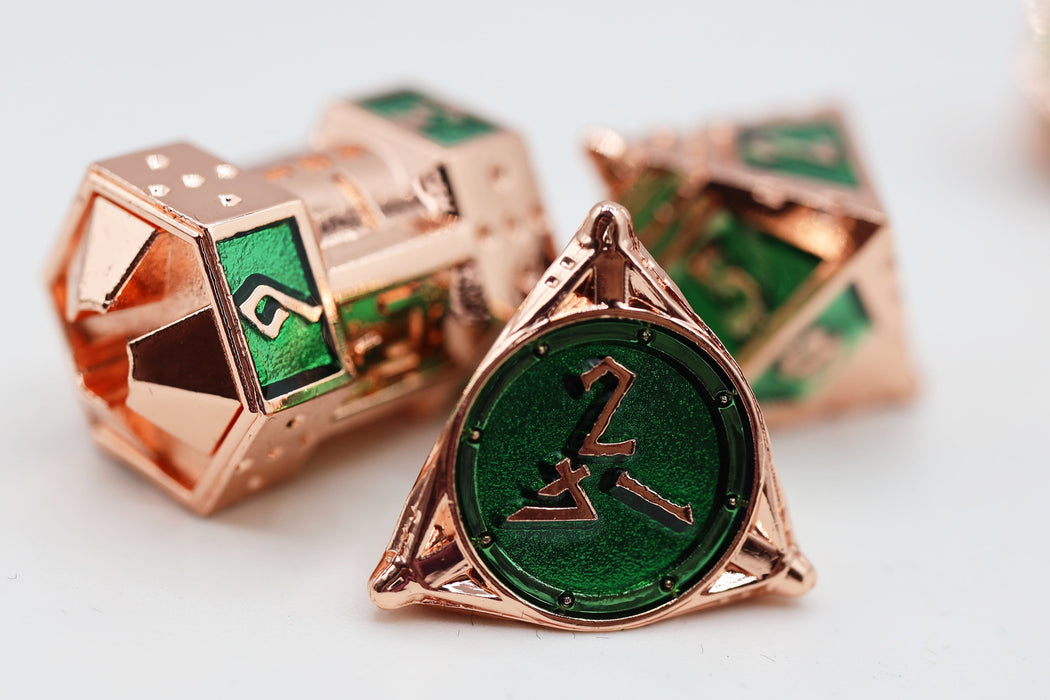 Dice 51: Emerald Meteor Shower - Metal RPG Dice Set - for just $44.99! 