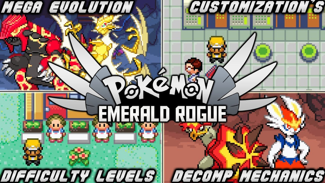Pokemon Emerald Rogue GBA Pokemon ROM Hack Game Boy Advance - for just $17.99! 