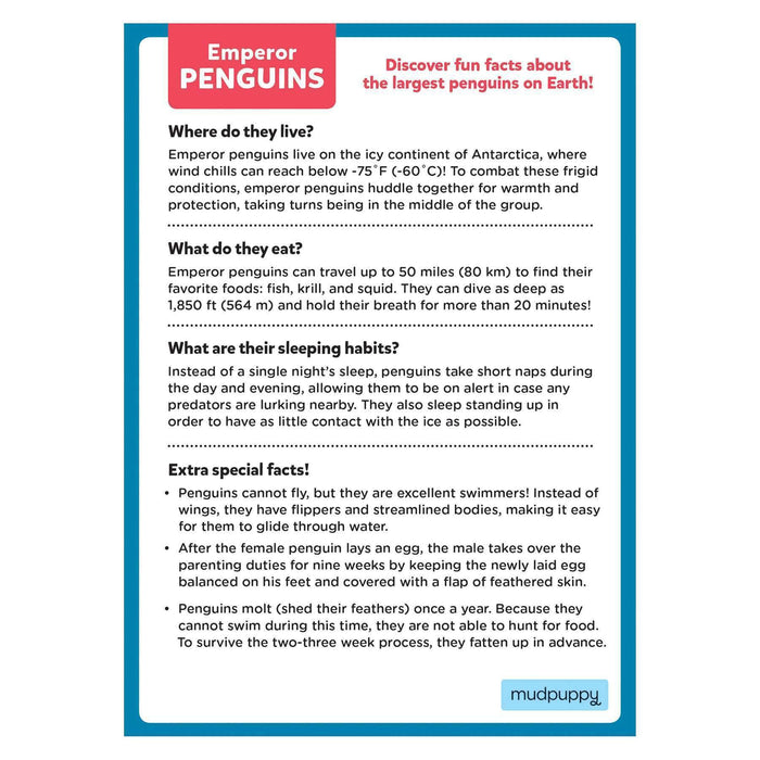 Emperor Penguin 48 Piece Mini Jigsaw Puzzle Mudpuppy - for just $4.99! 