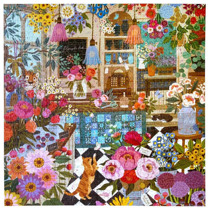 English Flower Shop 1000 Piece Jigsaw Puzzle eeBoo - for just $26.99! 