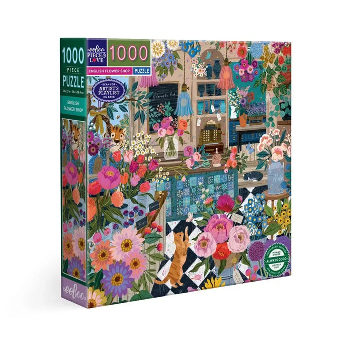 English Flower Shop 1000 Piece Jigsaw Puzzle eeBoo - for just $26.99! 