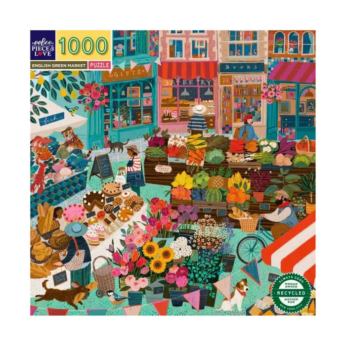 English Green Market 1000 Piece Jigsaw Puzzle eeBoo - for just $26.99! 