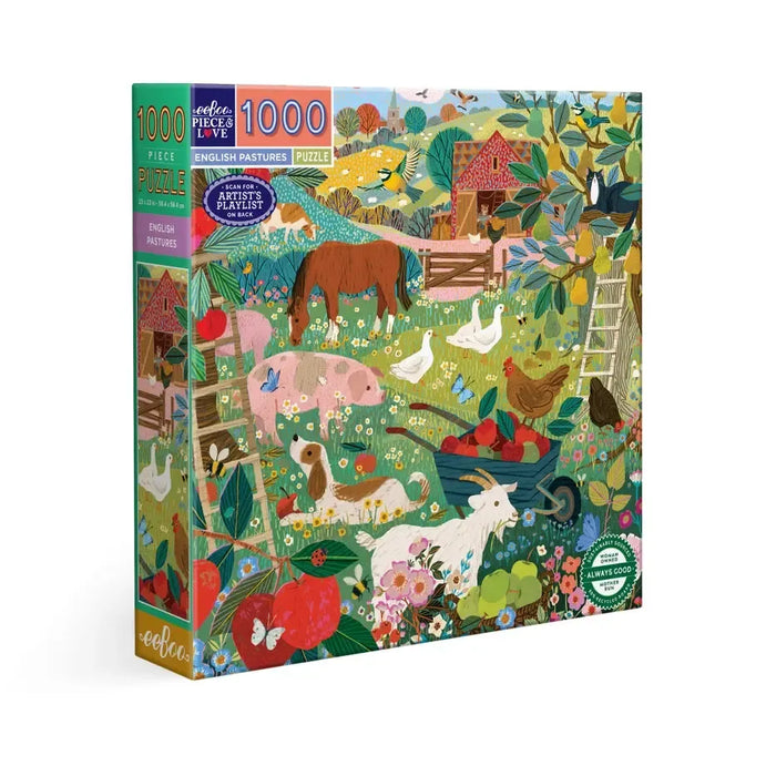 English Pastures 1000 Piece Jigsaw Puzzle eeBoo - for just $26.99! 