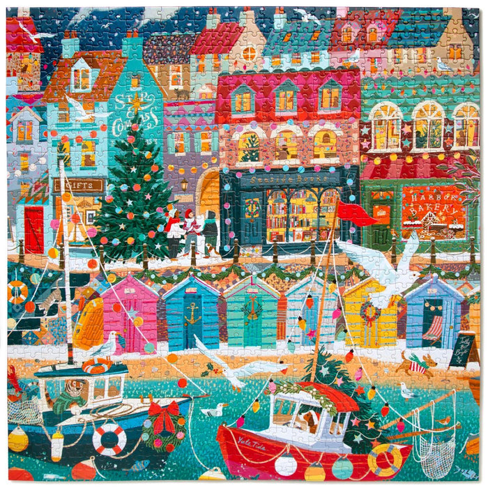 English Seaside Christmas 1000 Piece Jigsaw Puzzle eeBoo - for just $26.99! 