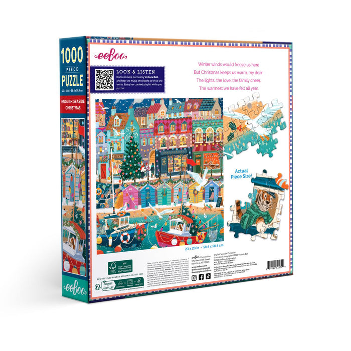 English Seaside Christmas 1000 Piece Jigsaw Puzzle eeBoo - for just $26.99! 