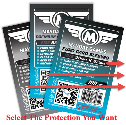 Euro Game Card Sleeves (59x92mm) Standard 7028 or Premium 7029 - for just $2.75! 