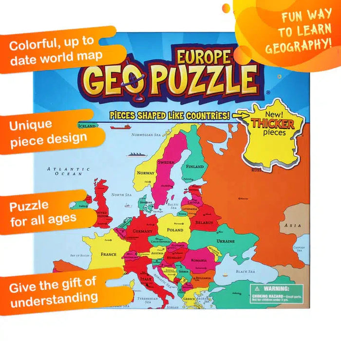 Europe GeoPuzzle 58 Piece Jigsaw Puzzle Geotoys - for just $21.99! 