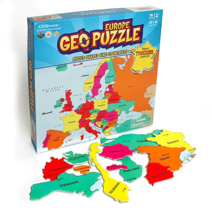 Europe GeoPuzzle 58 Piece Jigsaw Puzzle Geotoys - for just $21.99! 