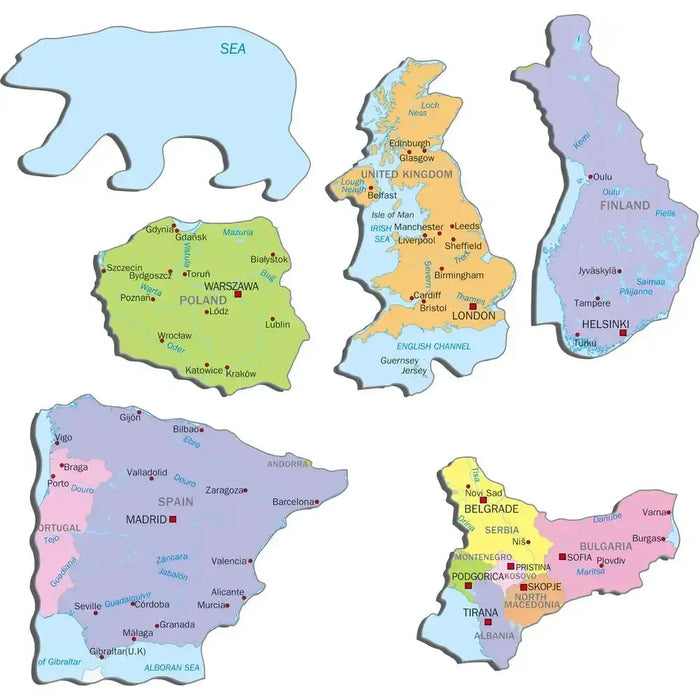 Europe Map 37 Piece Tray Jigsaw Puzzle Larsen - for just $11.99! 