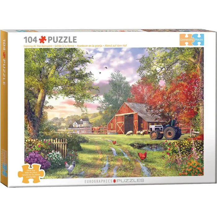 Evening at the Barnyard 104 Connecting Pieces Jigsaw Puzzle Eurographics - for just $19.99! 