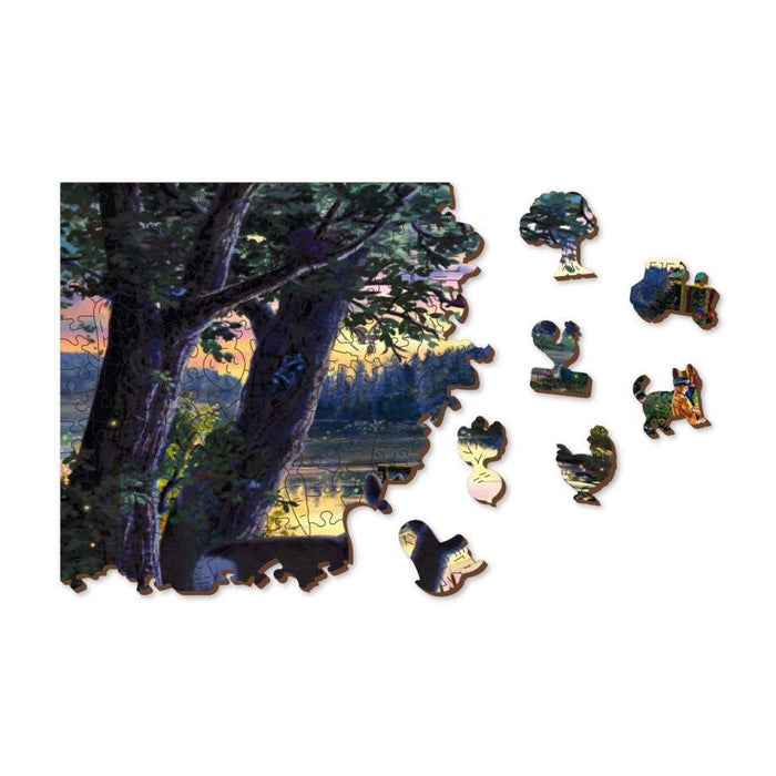 Evening at the Lakehouse 505 Piece Wood Jigsaw Puzzle Wooden City - for just $27.99! 