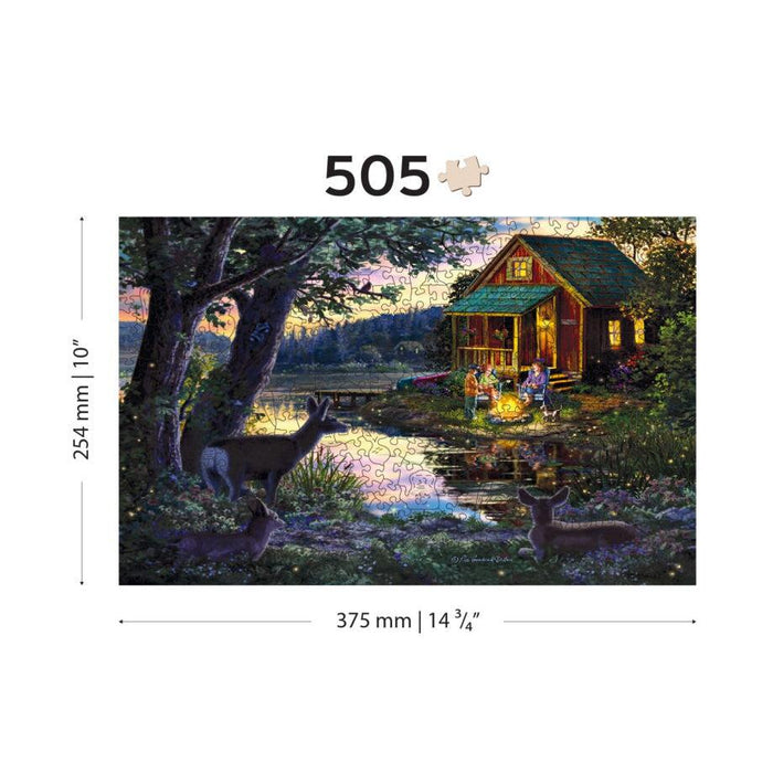 Evening at the Lakehouse 505 Piece Wood Jigsaw Puzzle Wooden City - for just $27.99! 