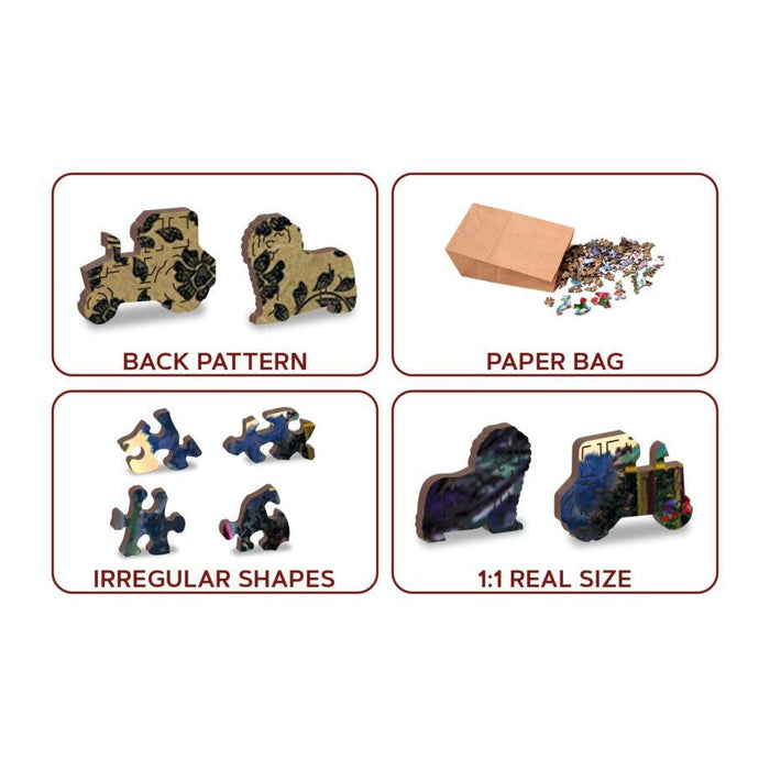 Evening at the Lakehouse 505 Piece Wood Jigsaw Puzzle Wooden City - for just $27.99! 