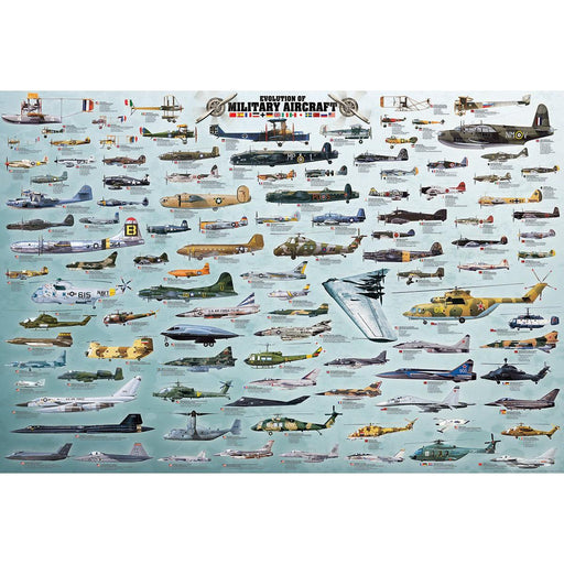 Evolution of Military Aircraft 2000 Piece Jigsaw Puzzle Eurographics - for just $29.99! 