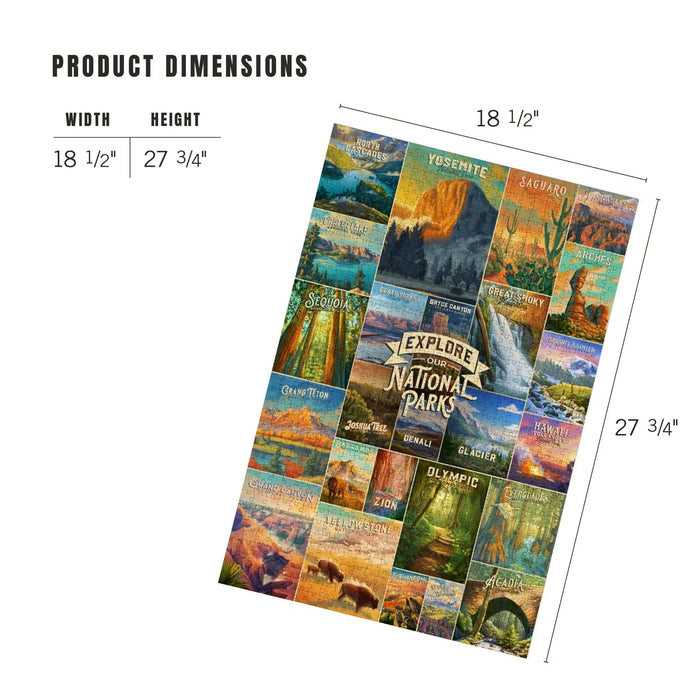 Explore Our National Parks 1000 Piece Jigsaw Puzzle Lantern Press - for just $29.99! 