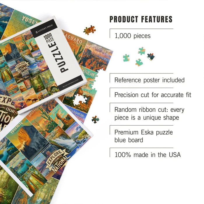 Explore Our National Parks 1000 Piece Jigsaw Puzzle Lantern Press - for just $29.99! 